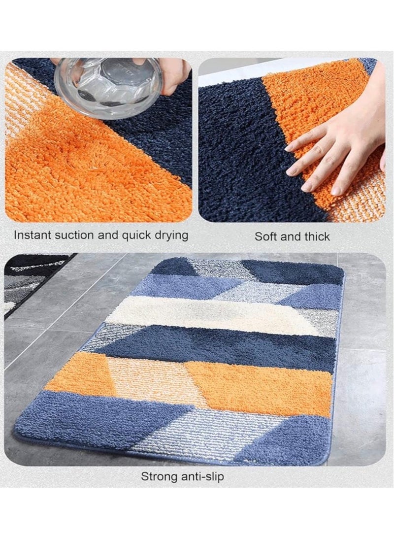 EBREEZZ Modern Geometric Ultra-Soft Non-Slip Bath Mat - Image 2
